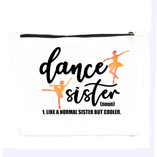 NBIAN Dance Sister Gifts, Ballet Cosmetic Bag, Graduation Gift, Dance Team Gift Ballet Lover Gift Dancer Gift Uplifting Encouragement Gifts for Women, s, Daughter, BFF Travel Toiletry Bag