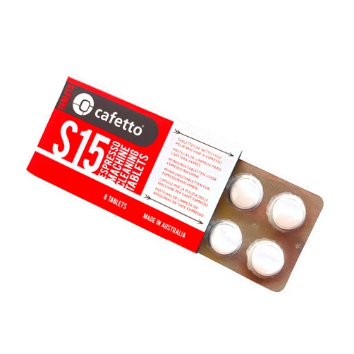 Cafetto S15 High Performance Espresso Machine Cleaning Tablets (8 Tablets Blister)