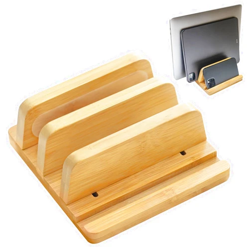 ROCDEER Vertical Laptop Stand for Desk, Double Stand Holder with Adjustable Dock 0.98