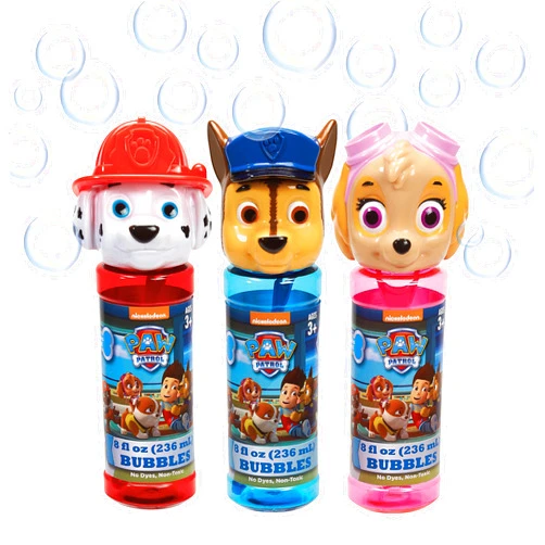 Nickelodeon Little Kids Paw Patrol Skye Marshall Chase 8oz Bubbles and Wand Character Party Favor Pack, 12 Pack, Multi