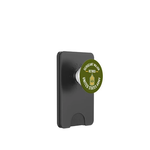 J.Bergsonn U.S. Military Army SGM Retirement Sergeant Major SGM Retired Army Military Retirement Gifts PopSockets PopWallet for MagSafe