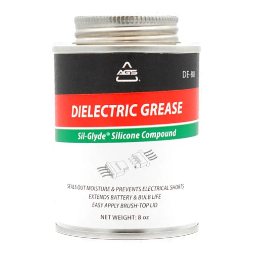 AGS Automotive Solutions Brush Top Can Dielectric Silicone Grease Compound for All Electrical Components and Connectors, 8 oz, Percise and Easy Application