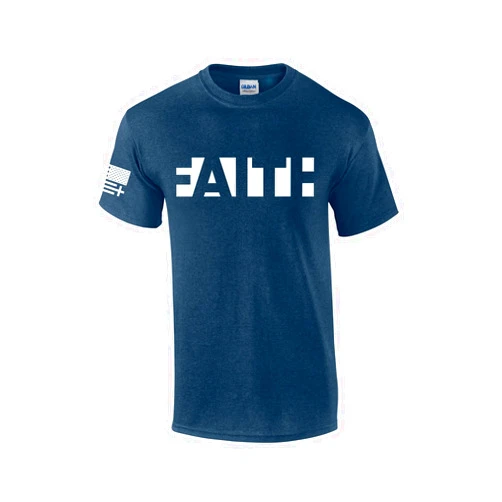 Trenz Shirt Company Mens Christian Faith Jesus Christ American Flag Short Sleeve T-Shirt Graphic Tee