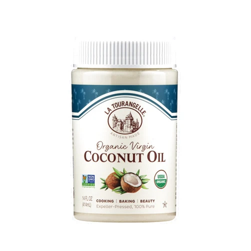 La Tourangelle, Organic Coconut Oil, Unrefined, For Cooking, Baking, Hair, and Skin Care, Pure Virgin, Expeller Pressed, 14 fl oz