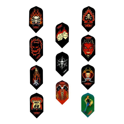 Dart World AO 5 Sets of 3 Vulture Kulture Assorted Slim Dart Flights Cool Designs Durable (15 Flights Total)