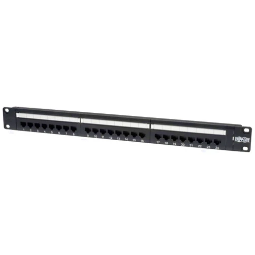 Tripp Lite 24-Port 1U Rackmount Cat6 110 Patch Panel 568B, RJ45 Ethernet(N252-024)