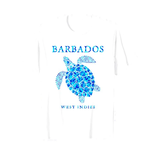Vintage Barbados Vacation Souvenirs Barbados Sea Turtle Beach Girls Boys T-Shirt