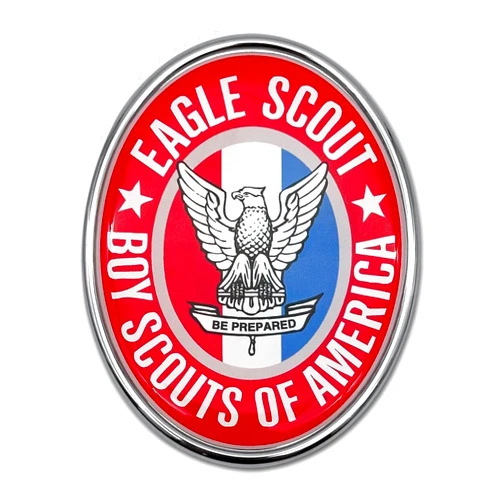Elektroplate Officially Licensed Eagle Scouts of America Metal Auto Emblem for Cars, Trucks, and All Auto | Universal Fit at 2.5