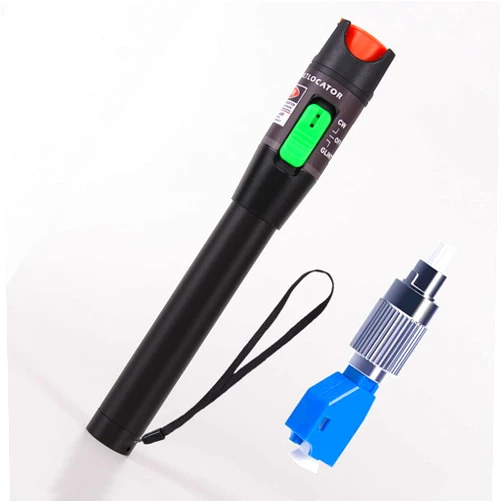 GESD Visual Fault Locator 50mW, VFL Tester Kit 50KM Range - Includes Single Mode 9/125um FC Male to LC Female Adapter and Red Light Pen for Fiber Optic Cable Network Testing