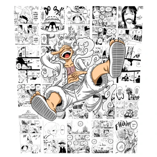 SoulAbiti Set of 20 Anime Style A4 Panels for Wall Art (119 cm X 105 cm, with Double Sided Tape) - Illustration for Anime Fans - Multicolor