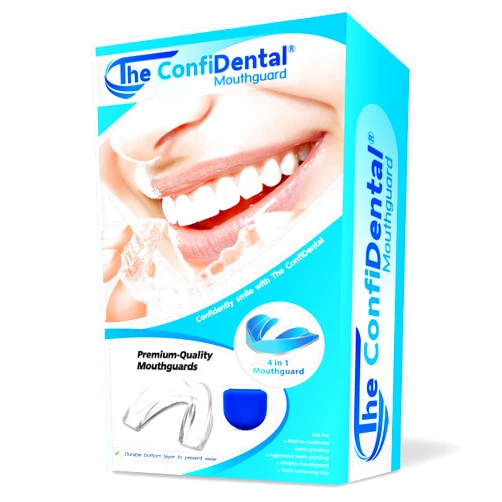 The ConfiDental Pack of 4 Moldable Mouth Guard for Teeth Grinding Clenching Bruxism, Sport Athletic, Whitening Tray, Including 2 Regular and 2 Heavy Duty Guard (2 (LLL) Regular 2 (II) Heavy Duty)