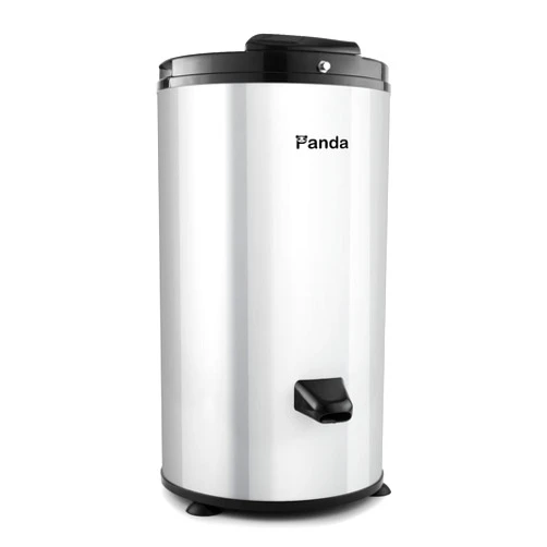 Panda 3200 RPM Portable Spin Dryer – 22lbs Capacity, Stainless Steel Drum & Outer Case, 110V – Stylish Silver