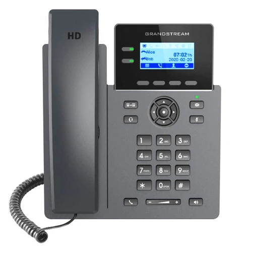Grandstream GRP2602P IP Phone | 2 Lines, 4 SIP Accounts | 2.4-Inch LCD Display | Dual-Port 10/100 Ethernet with Integrated PoE | Power Adapter Not Included