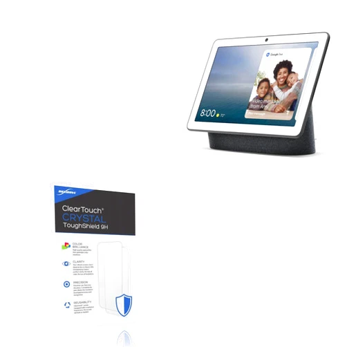BoxWave Screen Protector Compatible With Google Nest Hub Max Smart Display - ClearTouch Crystal ToughShield 9H (2-Pack), Clear 9H Tough Flexible Film Screen Protector