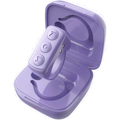 ADZERD Remote Control for TikTok, Page Turner for iPhone/iPad, Bluetooth Camera Video Recording Remote, Scrolling Ring for TIK Tok, Compatible with iOS/Android Phones & Tablets - Purple