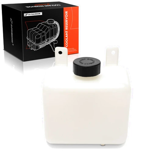 A-Premium - Universal Coolant Reservoir Tank Bottle with Cap - Universal fits, Universal White Coolant Overflow Tank / Expansion Tank - (7.64 in x 4.13 in x 6.54 in)