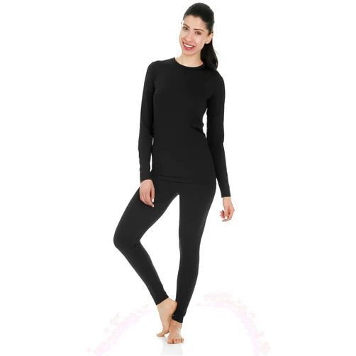 Thermajane Long Johns Thermal Underwear for Women Fleece Lined Base Layer Pajama Set Cold Weather