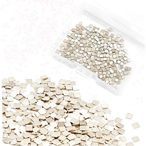 AIEX 4 Grams (about 400 pcs) Silver Solder Flux for Jewelry, 2x2mm Precut Silver Solder Chips Ultra Tiny Medium Density Easy Soldering for Jewelry Repair & Making (M Solder, 1360°F)