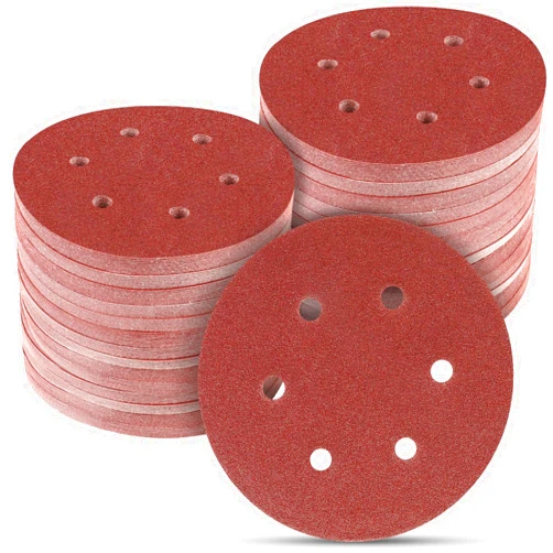 POTUINOM 100 PCS 6 Inch Sanding Discs 80 Grit, 6 Hole Hook and Loop Sandpaper, Round Orbital Sand Paper Discs for Sander