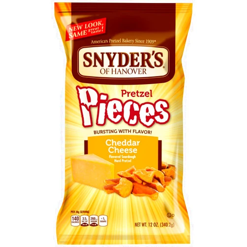 Snyder's of Hanover Pretzel Pieces, Cheddar Cheese, 12 Oz