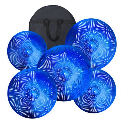 Eddaray Low Volume Cymbal Pack, Mute Cymbal Set 14'Hihats Pair+16