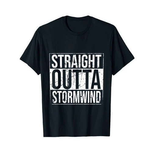 Funny Straight Outta WoW Places Gaming Designs Straight Outta Stormwind Funny WoW Alliance Gamer Vintage T-Shirt