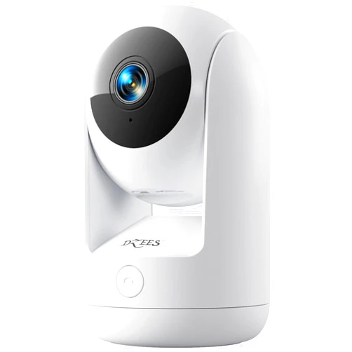 Dzees Indoor Security Camera Pet Camera No Subscription, 2K 360° WiFi Camera, Wired Dog Pet Camera with Phone App, MagicPix Night Vision, Calls, 2-Way Audio, 24/7, Motion Tracking, Privacy, 2.4Ghz