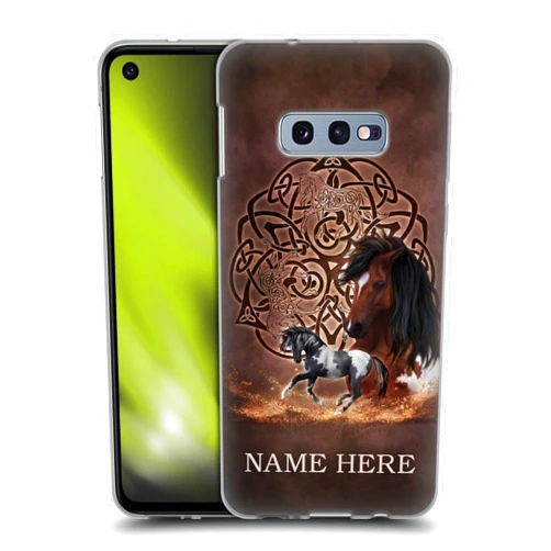 Head Case Designs Officially Licensed Custom Customised Personalised Brigid Ashwood Horse Name and Initial Soft Gel Case Compatible with Samsung Galaxy S10e