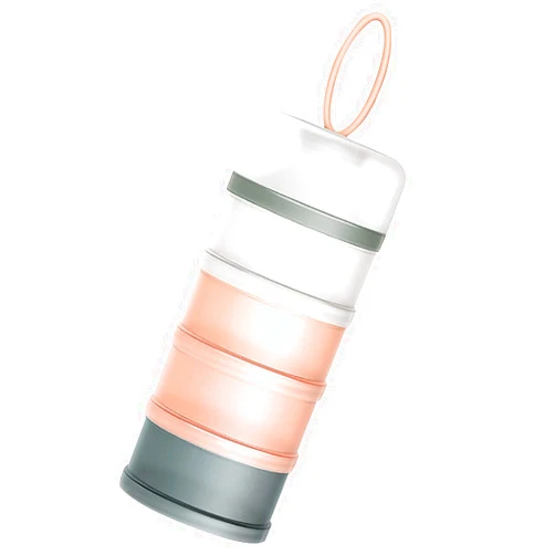 LotCow Milk Powder Dispenser Portable 4 Layer Baby Feeding Formula Storage Pot Container