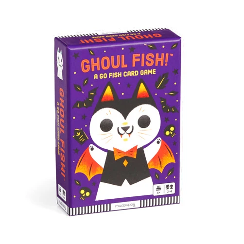 Mudpuppy Ghoul Fish! – Ghoul Version of Classic Kids Go Fish Card Game with Cute Illustrations of Ghoulish Cats for Children Ages 4 and Up, 2-4 Players