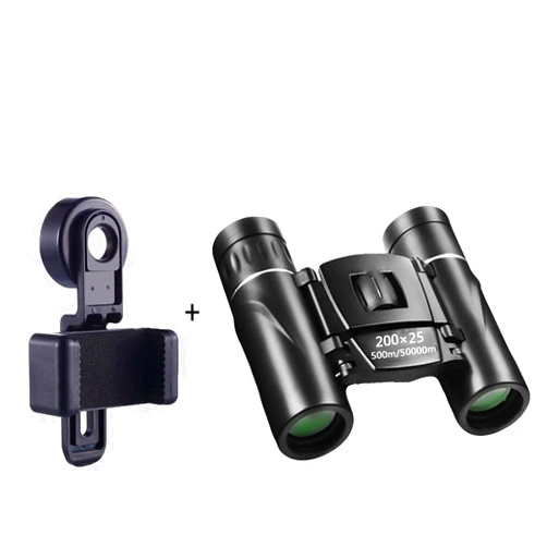 AWSX Mini Portable Telescope Binoculars Zoom Hd 50000M Powerful 200X25 Folding Long Range Low Light Night Vision Professional A