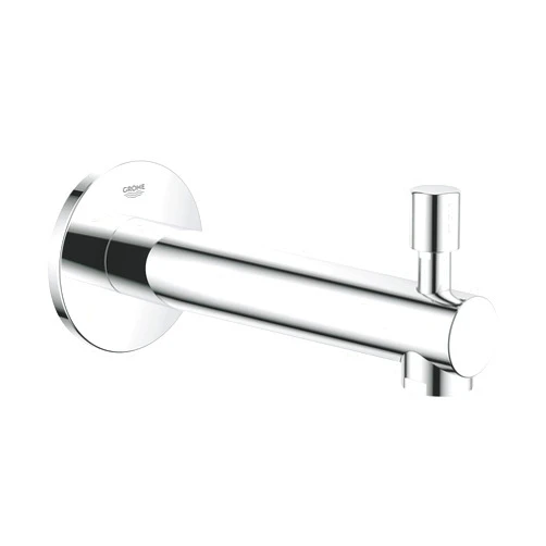 GROHE 13275001 Concetto Bathtub Faucet Tub Spout with Shower Diverter, Brass, Starlight Chrome
