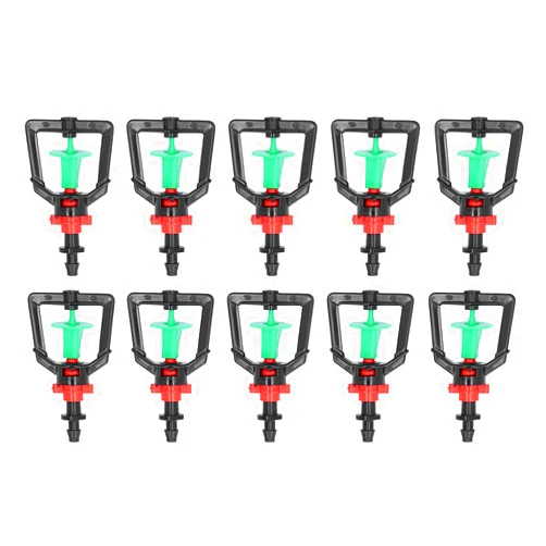 Yosoo Refraction Nozzles, 10 Set Rotating G Type 360 Degree Refraction Spray Nozzle Hanging Irrigation Sprinkler for Greenhouse Garden