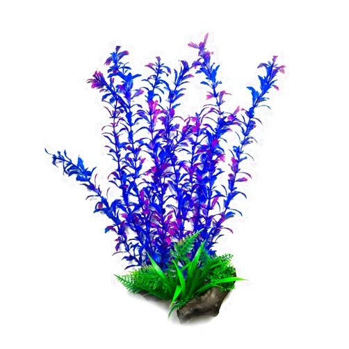MIAIU Large Aquarium Plants Artificial Plastic, Fish Tank Decoration Plants Ornaments (Purple)