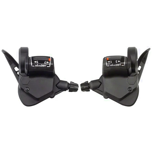 microSHIFT TS38 Thumb-Tap Shifter Set - 7 Speed Triple Optical
