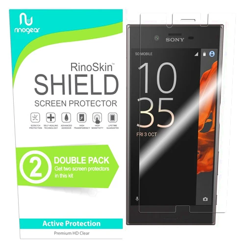 RinoGear (2-Pack) Screen Protector Designed for Sony Xperia XZ Screen Protector [Flexible Clear Film] Case Friendly Accessories
