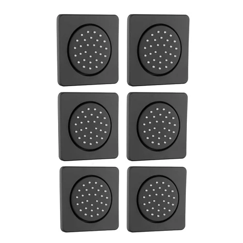 GLYYR Solid Brass Body Spray Shower Jets Adjustable Massage Spa Side Sprayer in Wall Shower Set, Wall Mount Shower Massage Spray Jets, Black Finish