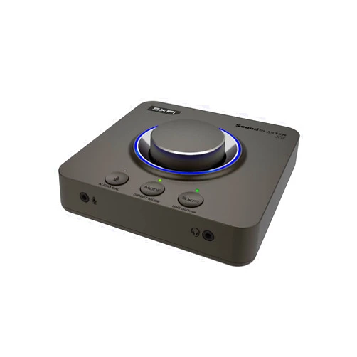 Creative Sound Blaster X4 Hi-Res 24bit/192kHz DAC USB Externo y Tarjeta de Sonido Amp, Multicanal, Sonido Surround Discreto 7.1, Entrada de Cascos para PC, Mac