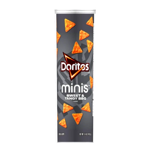 Doritos Minis, Sweet & Tangy BBQ, 5.125 oz Canister