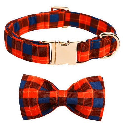 WADAINIS Christmas Day Dog Bandana Red Green Plaid Cotton Dog Bandanas for Small Medium Large Dogs Holiday Pets Gifts