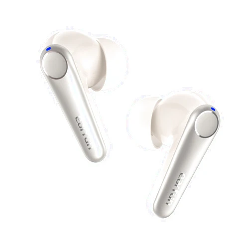 EarFun Air Pro 3 Noise Cancelling Wireless Earbuds, Qualcomm® aptX™ Adaptive Sound, 6 Mics CVC 8.0 ENC, Bluetooth 5.3 Earbuds, Multipoint Connection, 45H Playtime, App Customize EQ, Oat White
