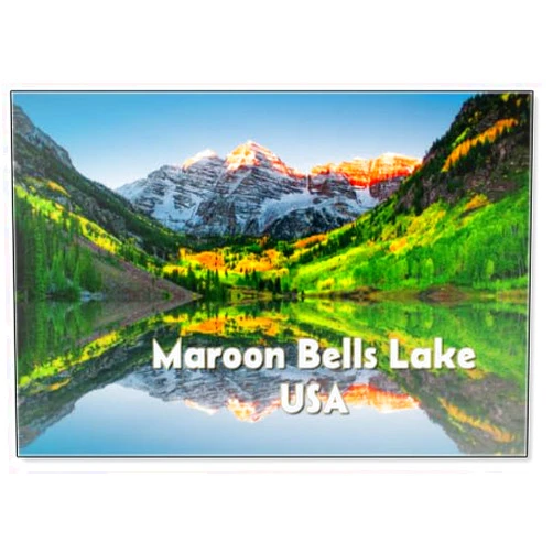 Photomagnet Sunrise at Maroon Bells Lake Fridge Magnet