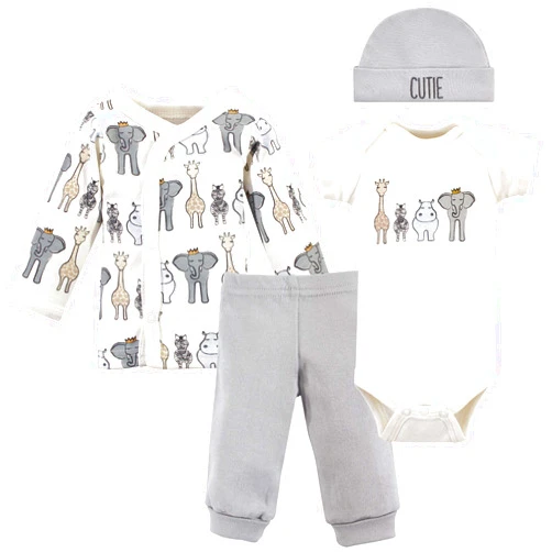 Hudson Baby Unisex Baby Preemie Layette Set 4-Piece