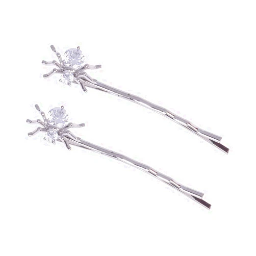 FRCOLOR 1 Pair Hair Decorations Retro Decor Rhinestone Barrettes Bobby Hairpins Vintage Bobby Zircon Spider Hairpins Funny Zircon Spider Hairpins Headdress Clip Hair Accessories Bride