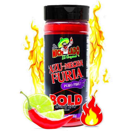 Mexgrim Bold Fuego Powder Dust, Sr. Michelado Hot Chilli Lime 285g. Perfect For Potato Chips, Wing Seasoning, Popcorn, Corn, Fruit. And Chamoy Pickle Kit. Polvo De Fuego, Tiktok Trend Items Set Includes Sticker By Mexgrim