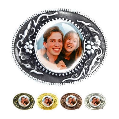 FAMILOVE Custom Belt Buckles for Men Women with Photo Image Logo Names or Initial, Best Gifts for Dad Grandfather Boyfriend