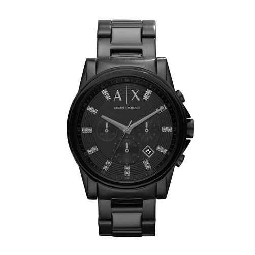 A｜X ARMANI EXCHANGE AX Armani Exchange Chronograph Watch for Men with Leather, Stainless Steel or Silicone Band