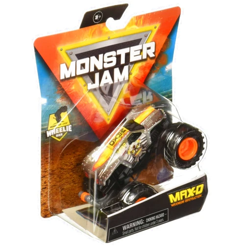 Monster Jam 2021 Spin Master 1:64 Diecast Monster Truck with Wheelie Bar: Legacy Trucks Max-D