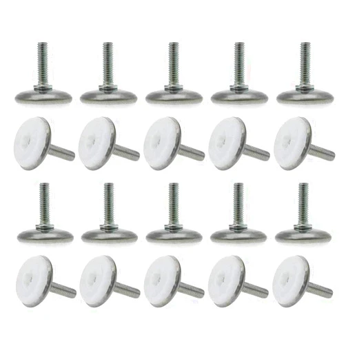 NGe 20-Pack M8 x 20mm Screw-On Furniture Leveling Feet Adjustable Leveler Floor Protector for Home Furniture Desk Table Sofa Chair Legs