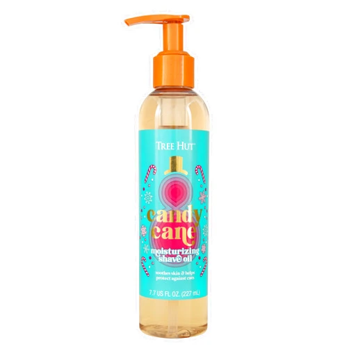 Tree Hut Bare Candy Cane Hydrating & Moisturizing Shave Oil, 7.7 fl oz.